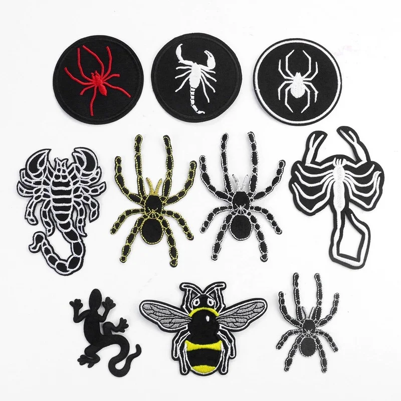 

30pcs/lot Luxury Embroidery Patch Animal Gold Spider Bee Clothing Decoration Sewing Accessories Craft Diy Iron Heat Applique