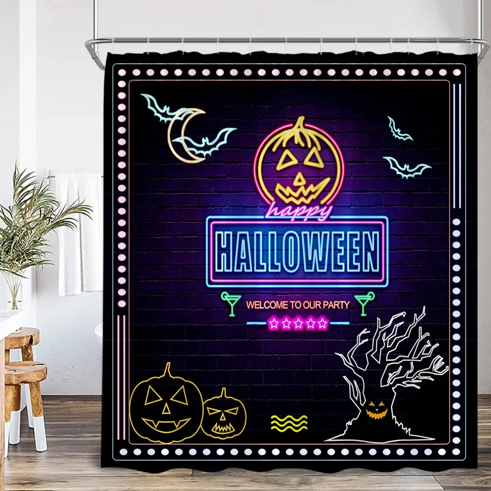 Хэллоуин мультфильм занавеска для душа Кошелек или жизнь тыква призрак клоун