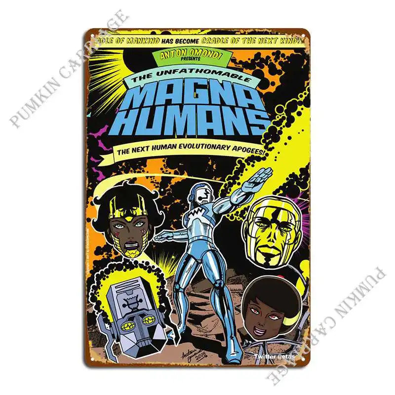 

Металлический плакат Magna с человеческой тематикой № 1, Настенная роспись, кинотеатр, винтажное украшение гаража, индивидуальный жестяной пл...