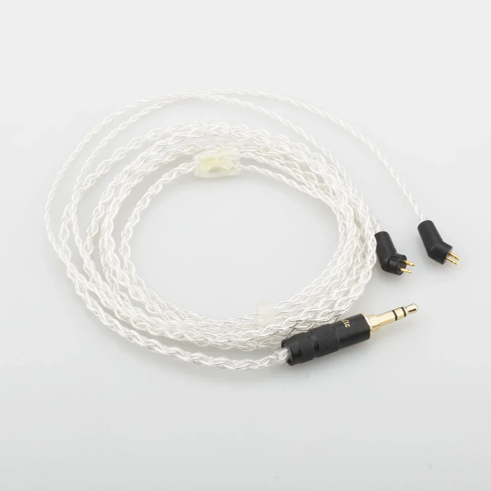 Высококачественный 8-ядерный 7N OCC посеребренный кабель для обновления наушников