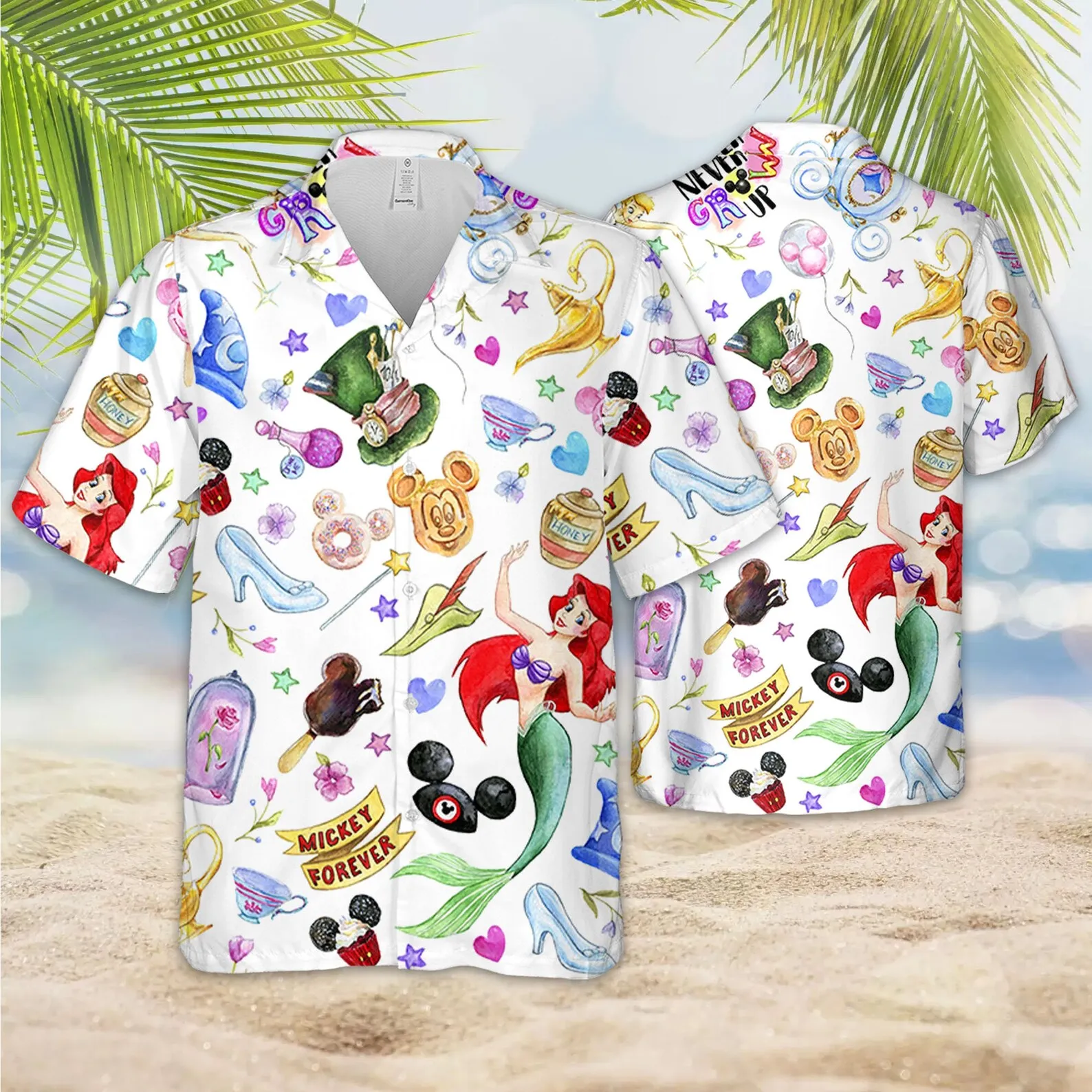 

Disney Most Magical Castle Hawaiian Shirt Men's Women's Short Sleeve Button Up Shirt Disney Hawaiian Shirt Mickey Beach Shirt