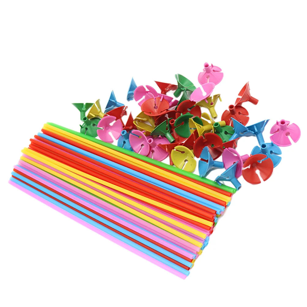 

100 Set of Multiful Sturdy Balloon Sticks Holders Anniversary Wedding Graduation