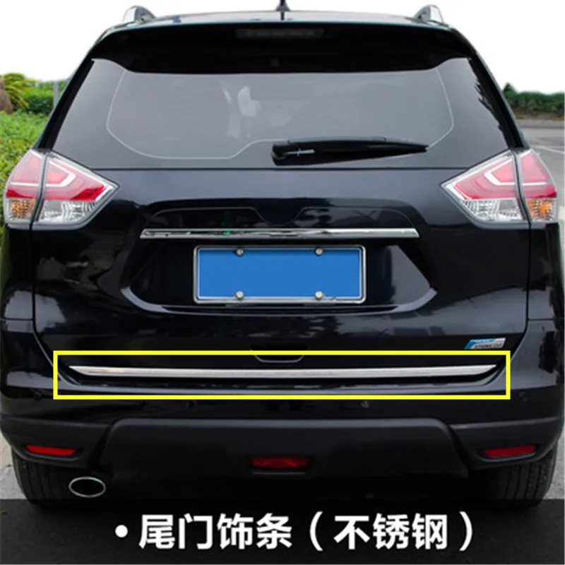 

For x trail Accessories Door Sticker Stainless Steel Tail Door Trim for x-trail t32 Car-Styling 2014 2015 2016 2017 2018