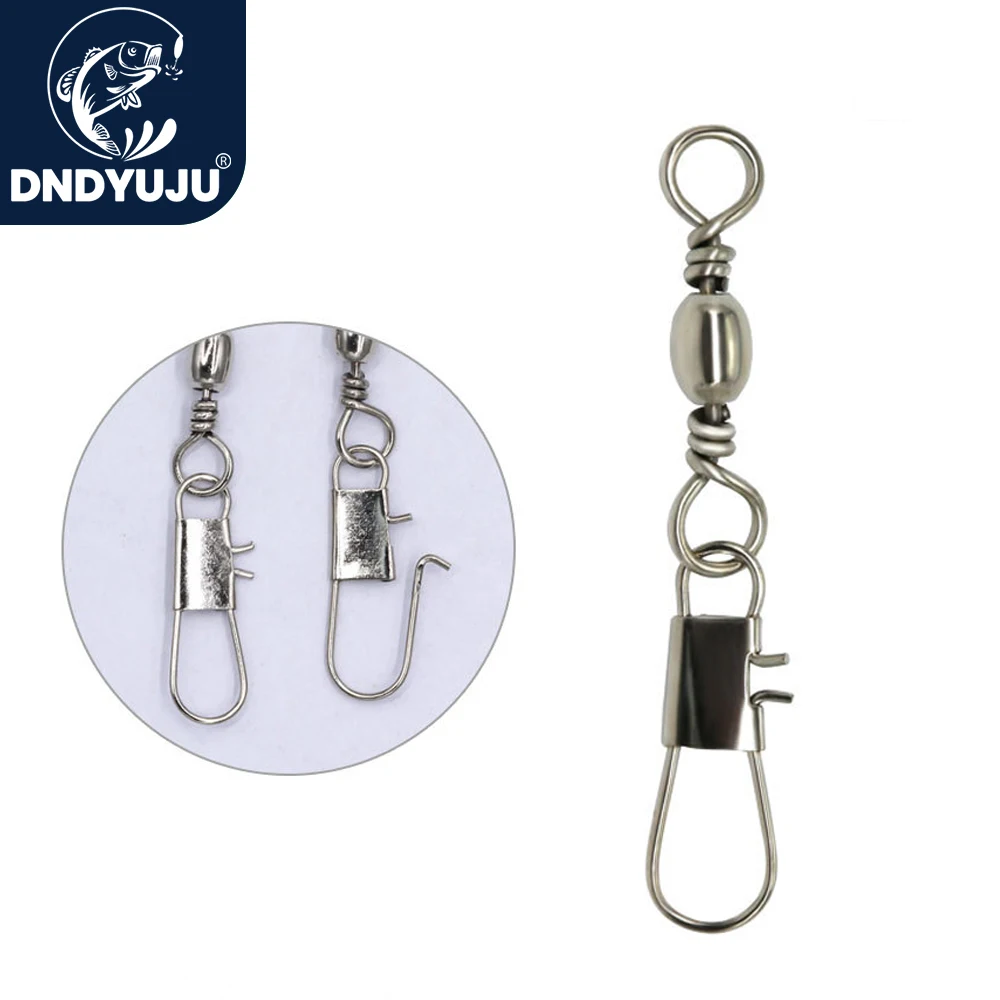

DNDYUJU Carbon Steel Fishing Connector Snap Pin Rolling Fishing Lure Tackle Alloy Fishing Gear Fish Tool for Fishing Accessories