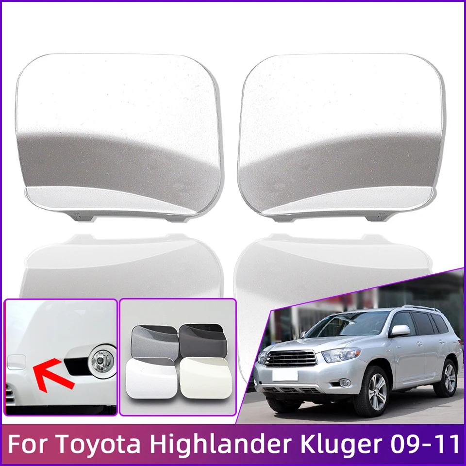 

2 шт. автомобильный передний бампер, буксировочный крючок, накладка на глаза для Toyota Highlander Kluger 2009 2010 2011, буксировочный крючок, буксировочная ...