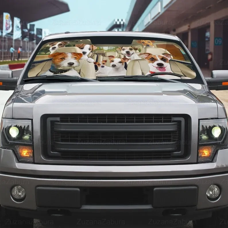 Автомобильный солнцезащитный козырек Jack Russell Terrier автомобильный декор от солнца