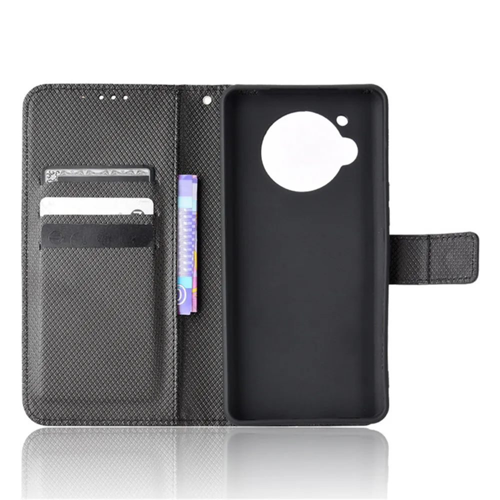 Чехол для Sharp Aquos R7 роскошный флип-чехол из искусственной кожи с алмазным узором