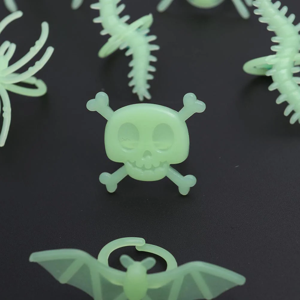 24 шт. светящиеся кольца на палец в виде головы призрака