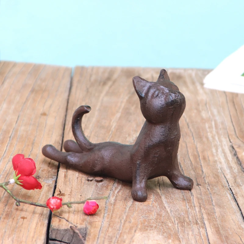 Ретро чугунное креативное строгальное украшение в виде кошки
