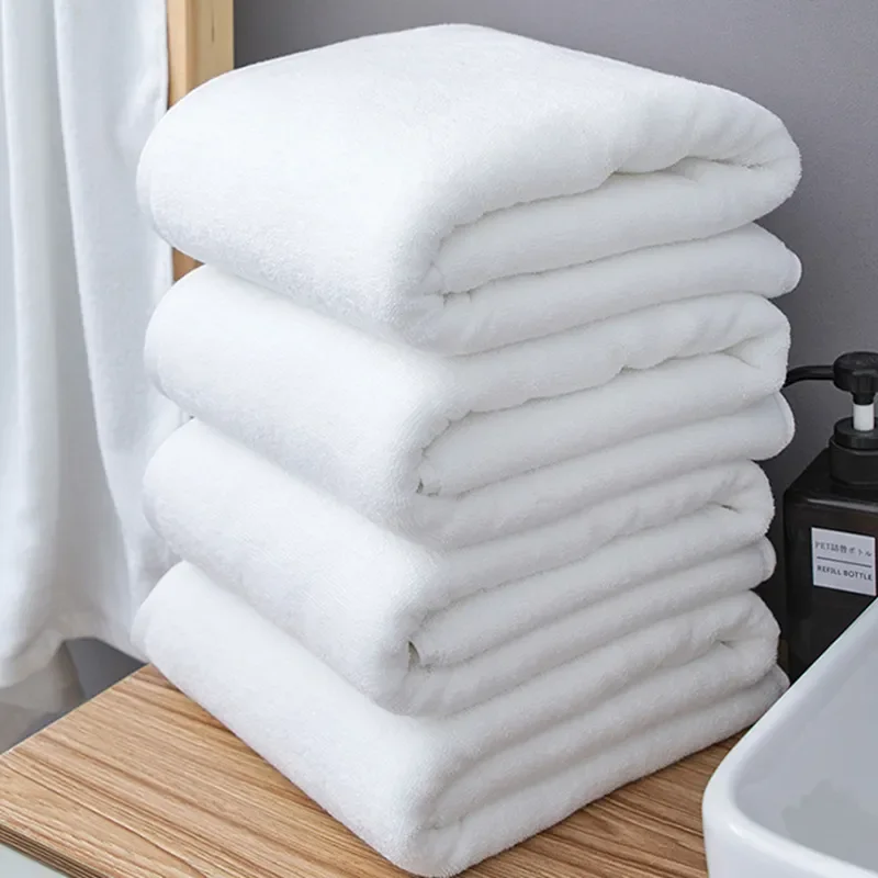 

Hotel Home 70x140/75x150/80x180/100x200cm Towel Cotton Towels Bath Solid Adults Large White Children Cloth Bathroom Shower Color