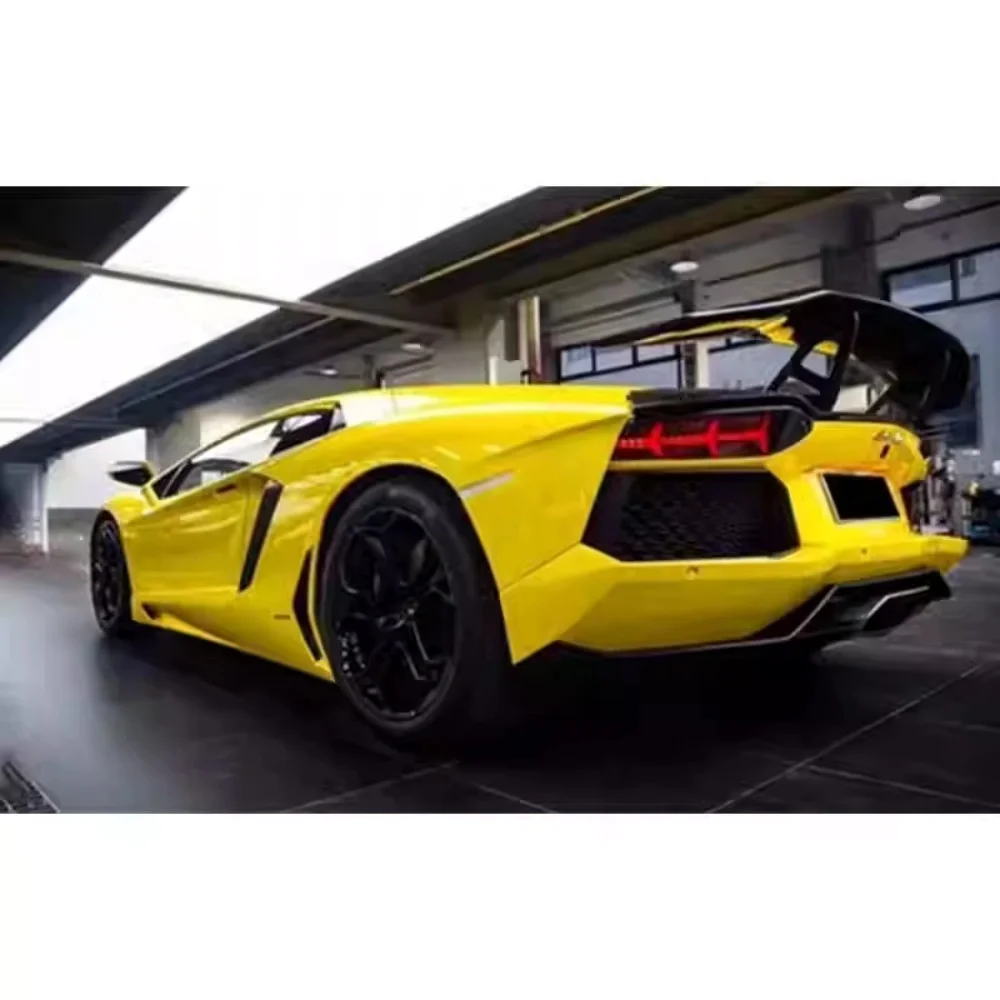 Фото Подходит для Lamborghini Aventador LP700 750 720: Модификация и тюнинг в стиле SV, двухслойный задний спойлер из карбона, комплект обвеса. №3