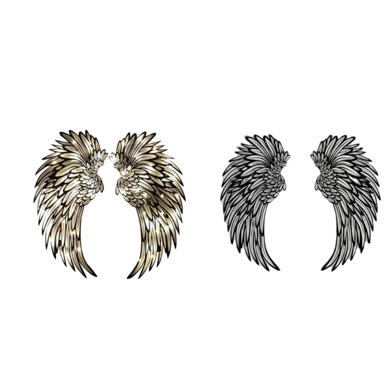 

1 Pair Angel Wings Decorative Wall Decal Holiday Glowing Light Ornament Crafts for Home Festival Holiday New Year Party