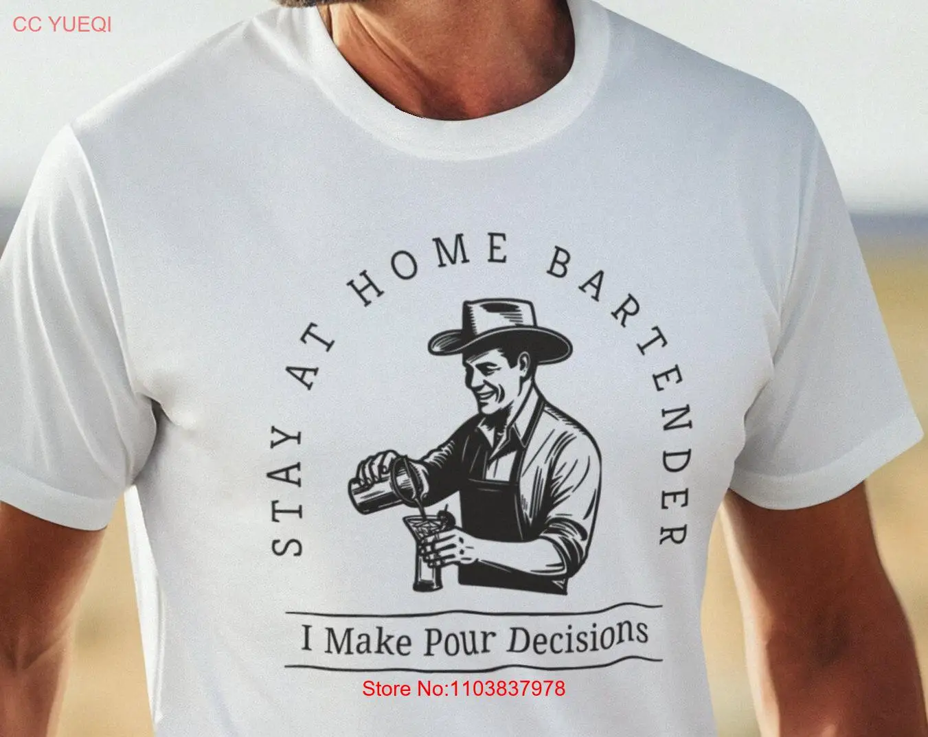 Lone Star Libations The Stay at Home Bartender Dad shirt Great for Super Soft long or short sleeves