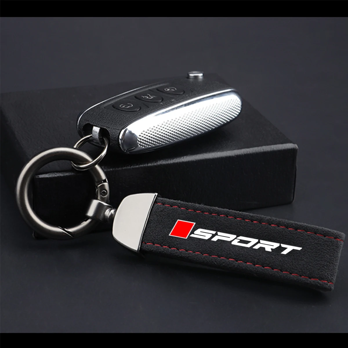 1 Шт. Автомобильный Брелок Из Искусственного Меха Модная Пряжка Цинкового Сплава