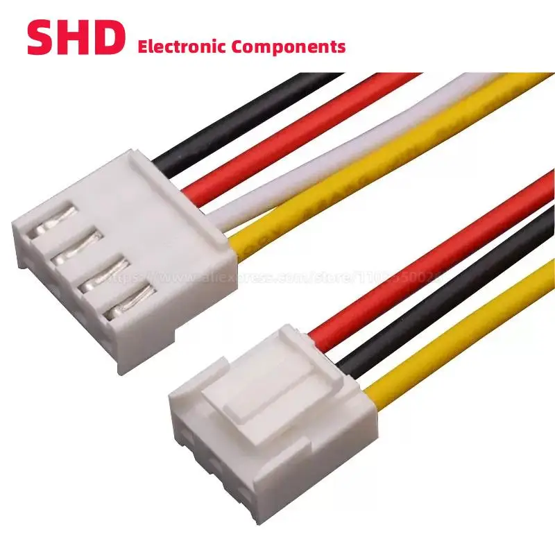 

10PCS VH VH3.96 2/3/4/5/6 Pin Female Housing Plug Connector With Wire 22AWG 20cm 2p 3p 4p 5p 6p 3.96MM Single Head Tinned Cable