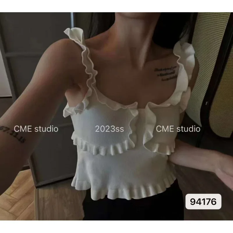 Новинка летняя укороченная майка женский сексуальный однотонный топ с