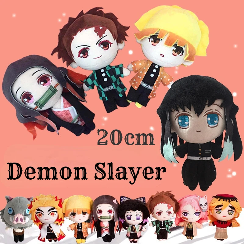 

20cm Anime Demon Slayer Tomioka Giyu Kamado Tanjirou Kamado Nezuko Agatsuma Zenitsu Plush Toys Doll Peluche Women Birthday Gift