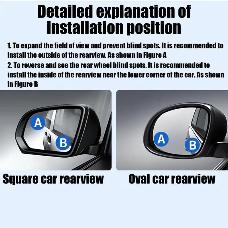 Стеклянная точка заднего вида широкоугольное боковое стекло на 360 градусов 2