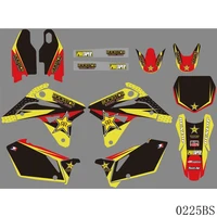 full graphics decals stickers motorcycle background custom number name for suzuki rmz450 rmz 450 2007