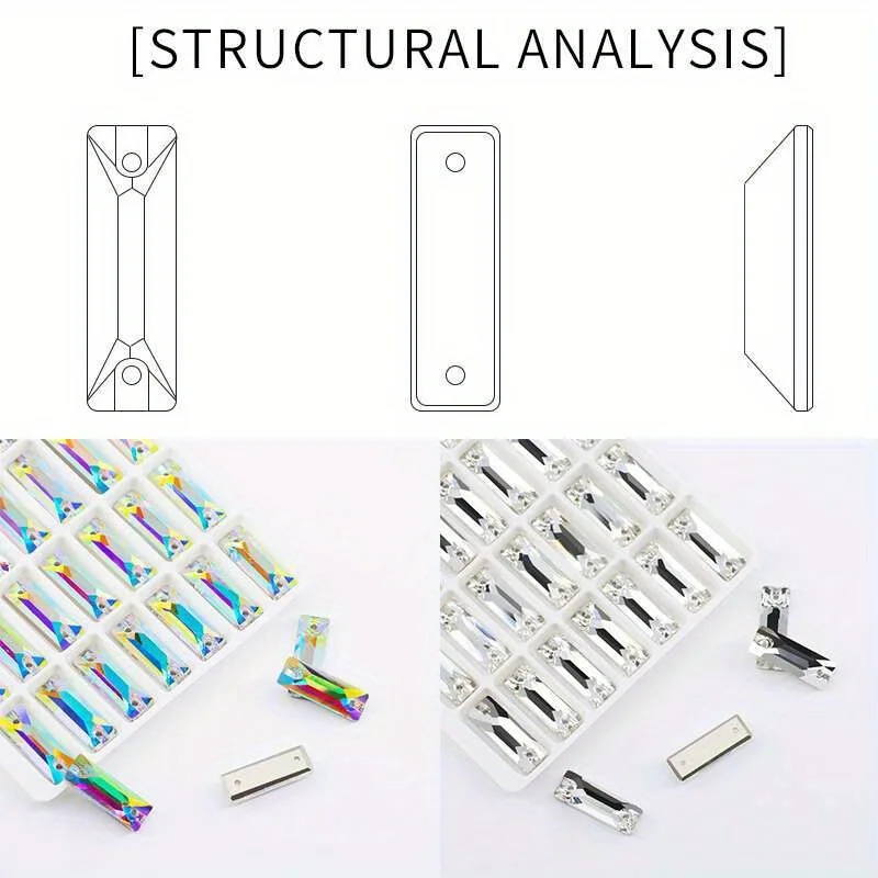 Высококачественные прямоугольные Кристаллы K9 украшения для рукоделия