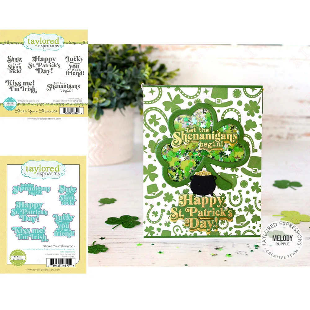 

Diy Handmade Craft Album Mold Shake Your Shamrock New Metal Cutting Dies Silicone Stamps Scrapbook Decoration Embossing Template