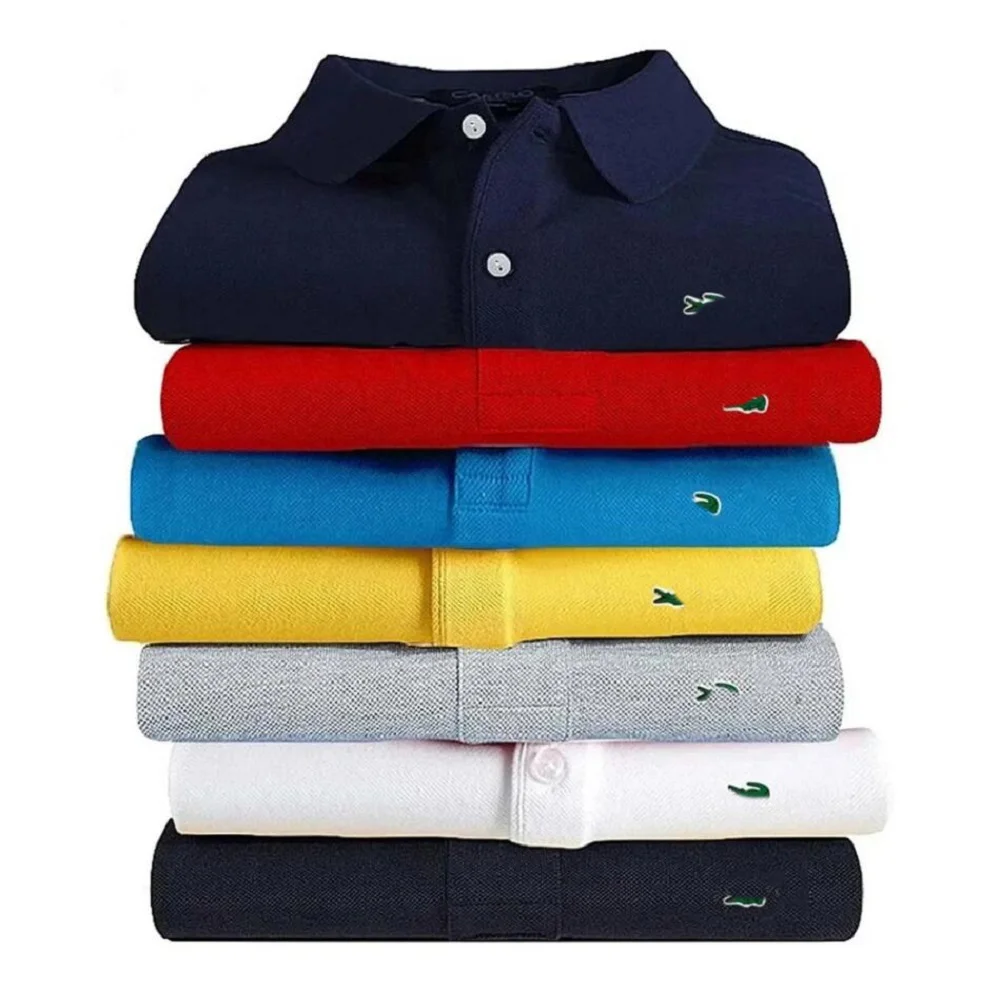 

Classic Style Men's Polo Shirt High Quality 100%cotton Lapel Collar Short Sleeves Top Breathable T-shirt Men Clothing S-5XL
