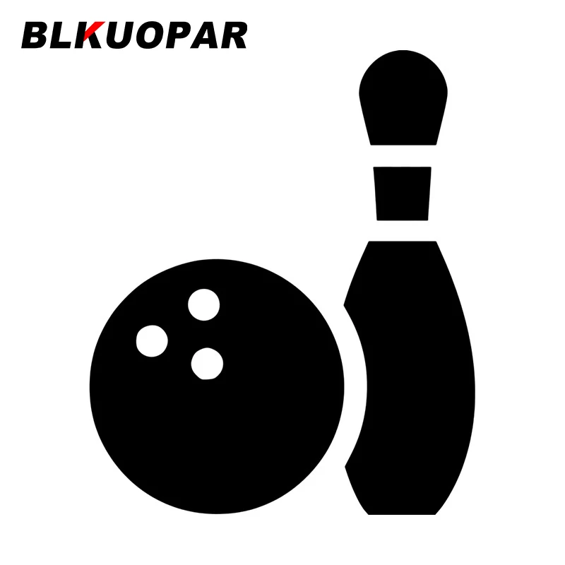 

Простая Водонепроницаемая виниловая наклейка BLKUOPAR в виде боулинга для автомобиля, наклейка на лобовое стекло, бампер, кондиционер для фург...