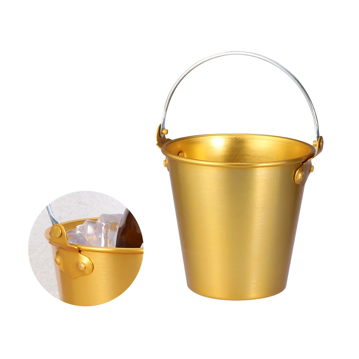 

Bucket Icecooler Chiller Bottle Champagne Beverage Beer Metal Bar Cube Drink Drinks Small Pail Serving Vintage Holder Insulated