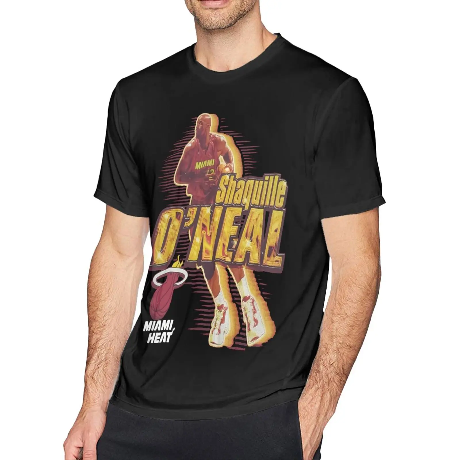 

Футболка Shaquille Oneal Miami Heat Мужская, большая красная тенниска, майка, мужская одежда