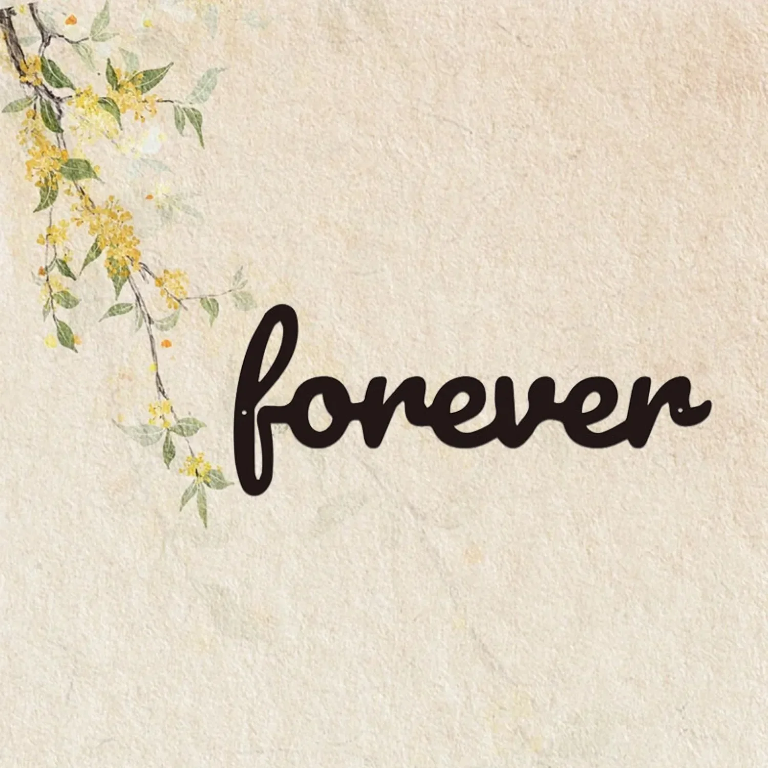 Forever Cursive Word Металлическая Настенная Художественная Свадебный Подарок