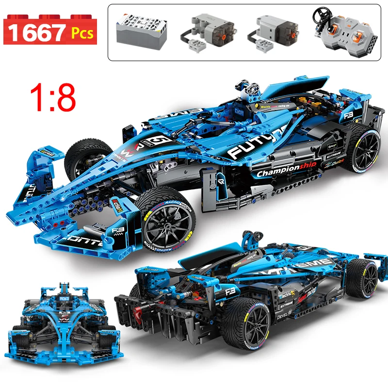 

1667pcs City RC Electric Extreme Sports Racing Car Building Blocks Remote Control Super Drift Vehicle Bricks Toys For Kids