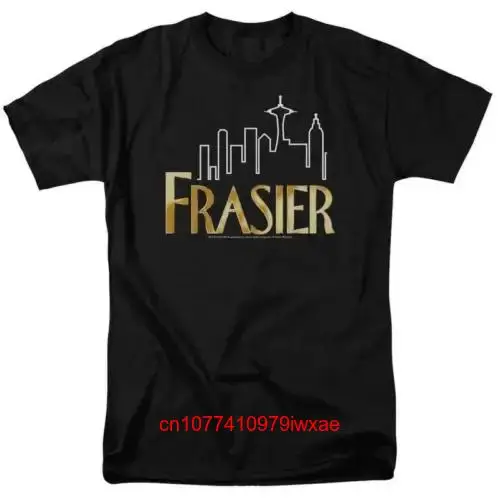 Футболка с логотипом Frasier Мужская Лицензированная классическая черная футболка