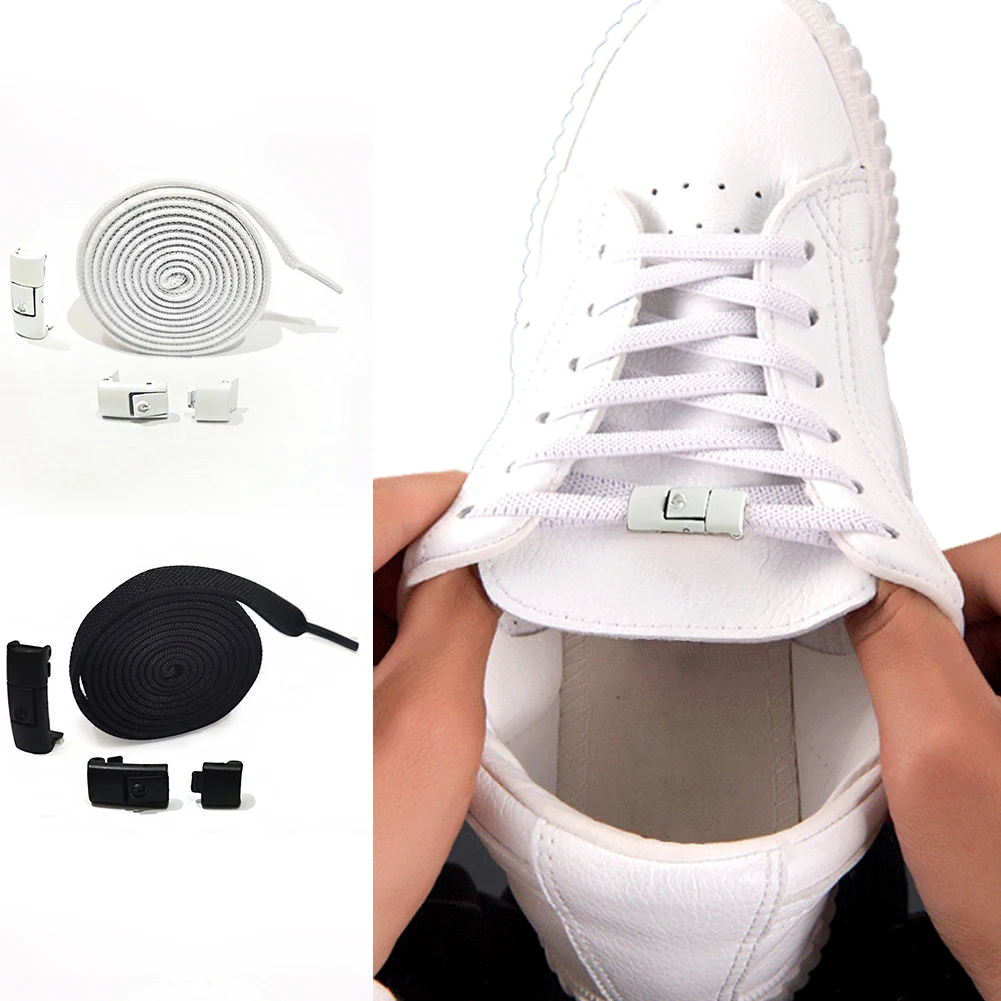 

New No Tie Shoe laces Elastic Laces Sneakers Flat Shoelaces without ties Kids Adult Quick Shoe lace Rubber Bands for Shoes
