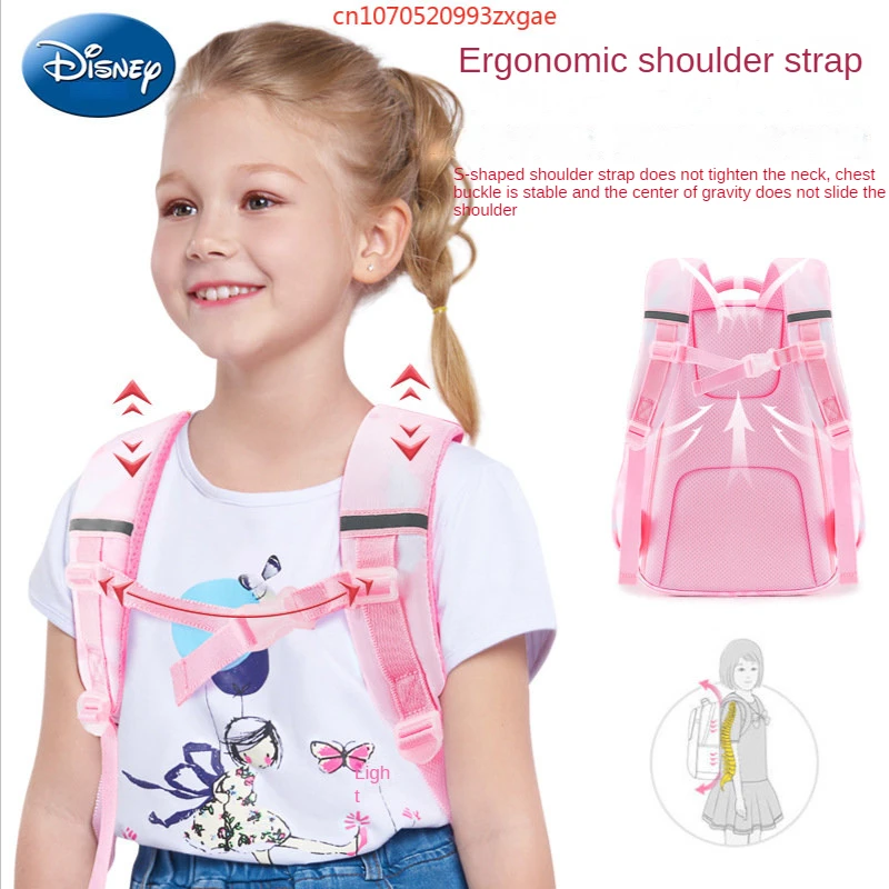 2023 new high-quality comfortable breathable genuine Disney girl backpack, multi compartment storage Disney student school bags