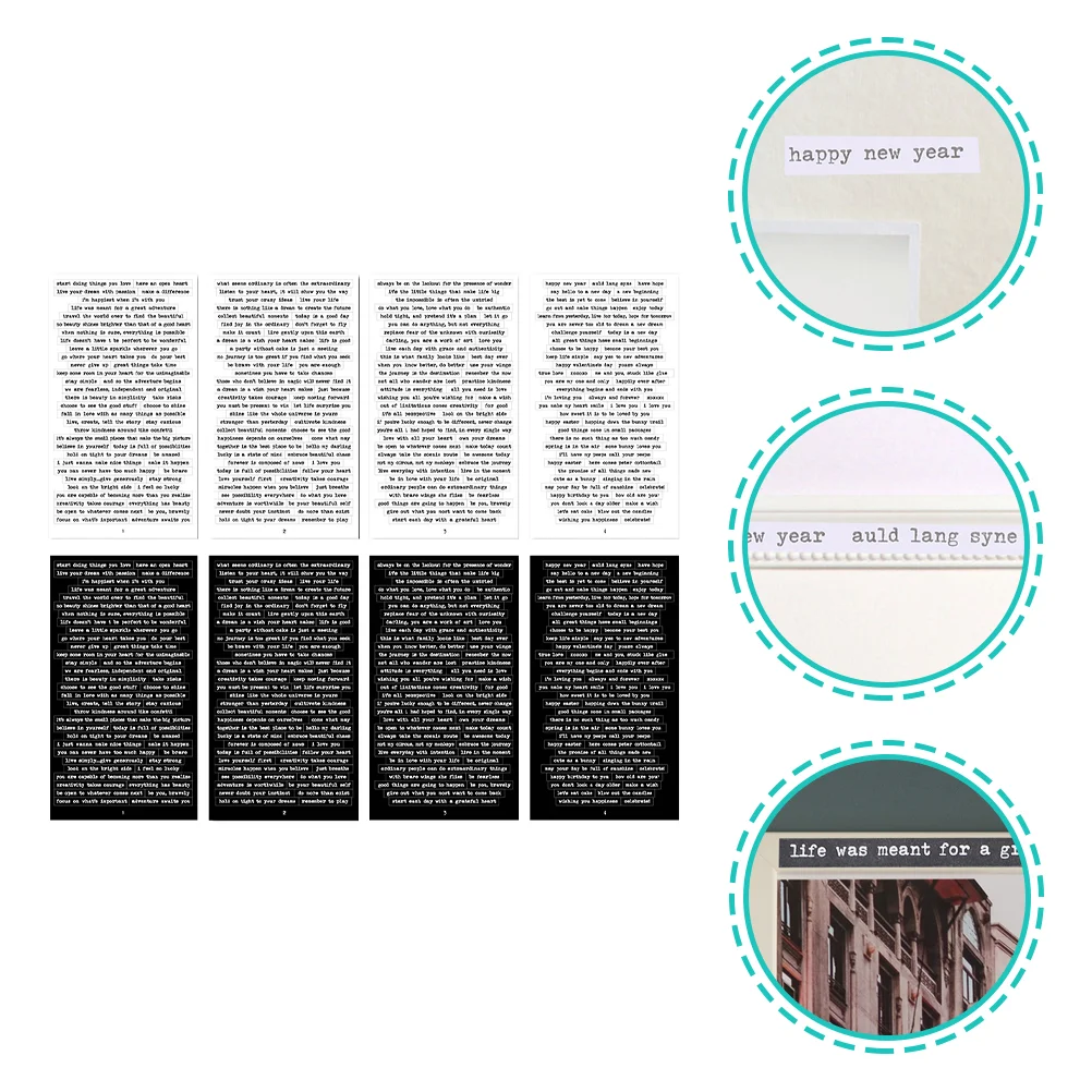 

8 листов вдохновляющих бумажных наклеек, клейкие бумажные наклейки, наклейки для дневника