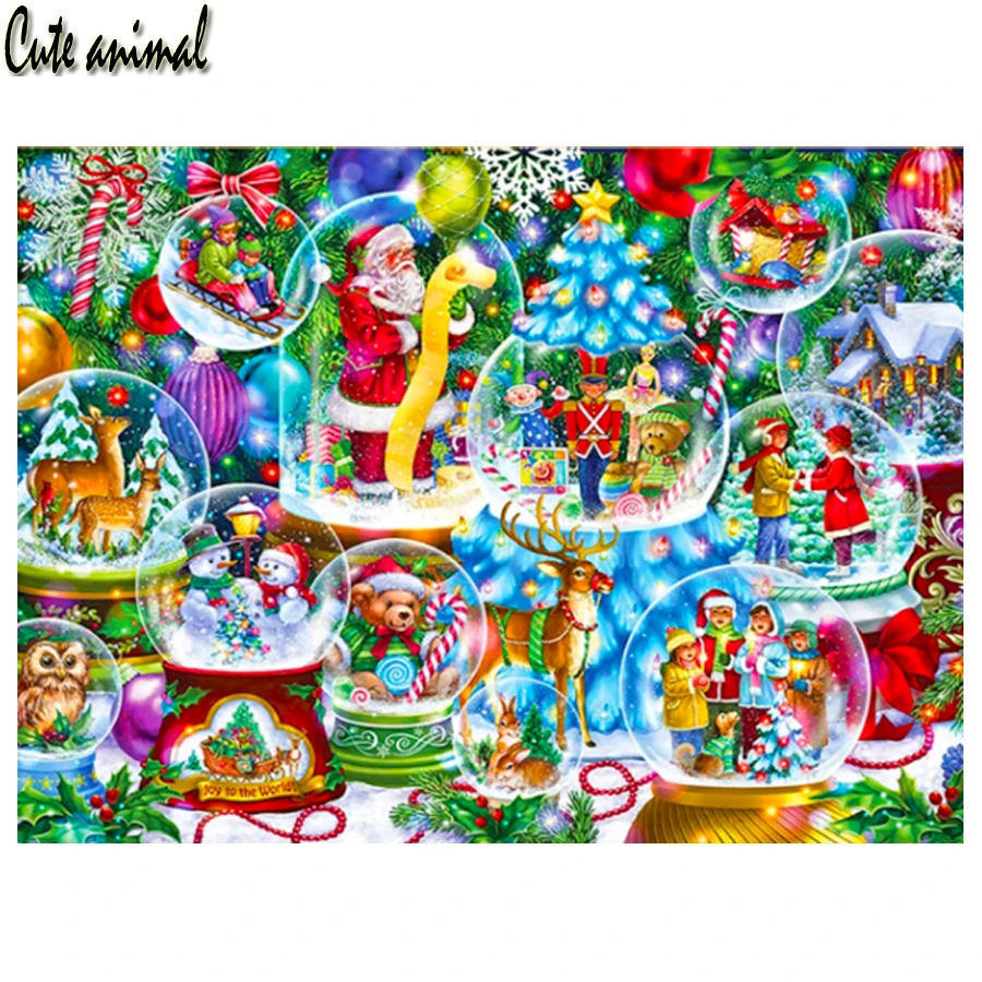 

Алмазная живопись «сделай сам», Рождественский город, алмазная вышивка 5D, зимний пейзаж, Набор для вышивки крестиком стразы, Декор, новогодний подарок 2023