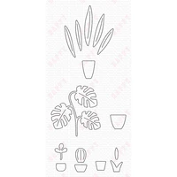 2022 brand new product potted plants die namics metal dies scrapbook diy decoration diary template album greet craft card mould