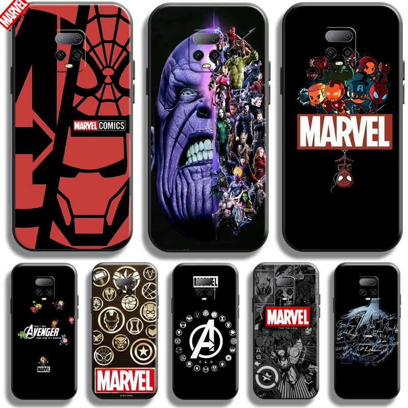 

Marvel Avengers Logo Phone Case For Xiaomi Redmi Note 10 Lite 6.67 Inch Black Back Ultra-Thin Funda Carcasa