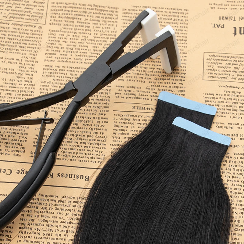 MRSHAIR Tape Extensions Pliers 4.5cm Deck Shape Stainless Steel Hair Extension Ergonomic Design Only For | Шиньоны и парики