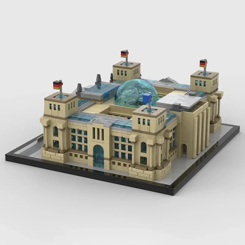 Фото 2380 деталей MOC: Архитектурная модель Берлинского рейхстага, конструктор, подарок на фестиваль, строительные блоки, развивающая игрушка для творчества, кирпичики для самостоятельной сборки №2