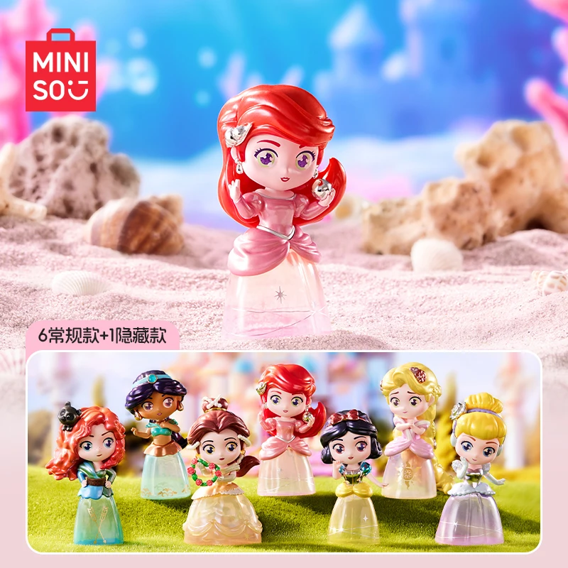 Фото MINISO Disney фантазия Принцесса Серия Ариэль Белоснежка Cindy глухая Коробка органайзер банка ручные игрушки волшебная игра милое пятно Горячая Распродажа №2