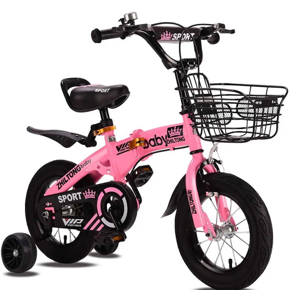 

16 Inch Folding High Carbon Steel Bicycle Children Bike 4 to 6 Years Old Front Caliper Rear Clutch Brake Boys and Girls