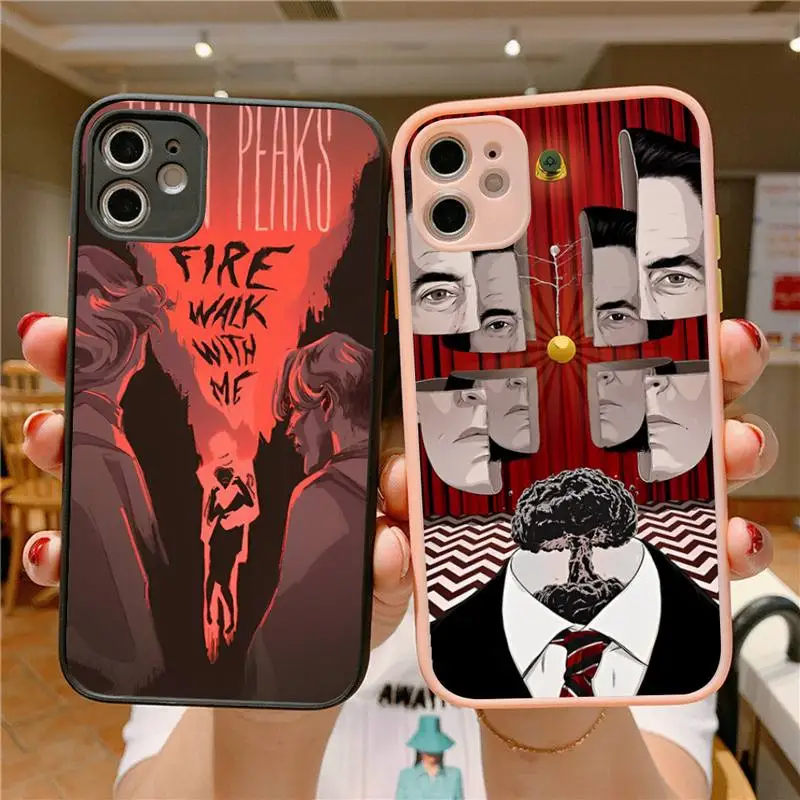 

Welcome To Twin Peaks Phone Case for iPhone 14 11 12 13 Mini Pro Max 8 7 Plus X XR XS MAX Translucent Matte Cover