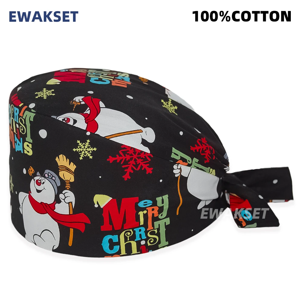 Регулируемая мультяшная шапка из чистого хлопка рабочая лабораторная Рабочая