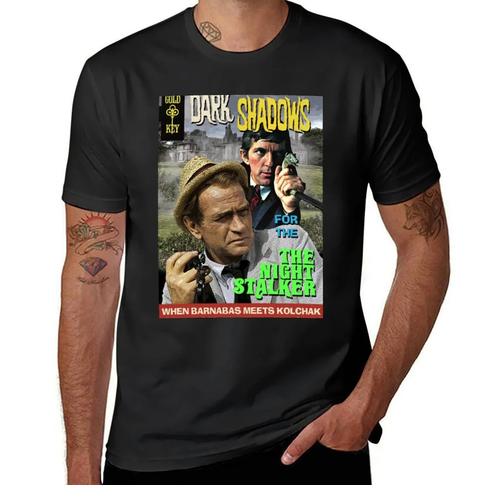 Летняя мужская футболка Gargoyles meet Kolchak корейская мода дизайнерская