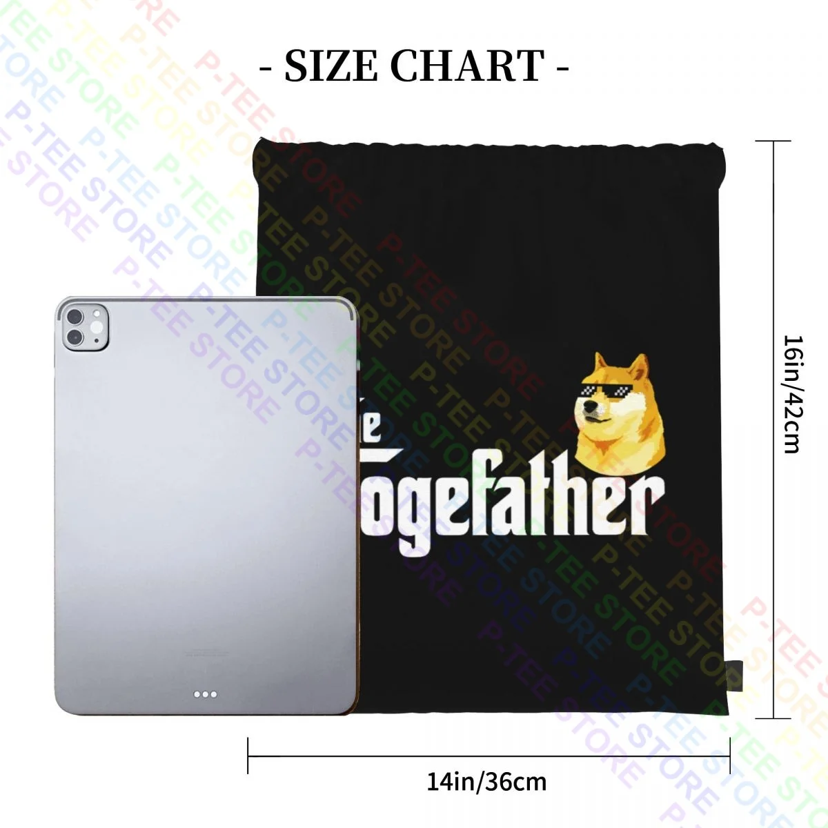 Сумка на шнурке Dogefather Dogecoin Doge Hodl On The Moon, сумка для спортзала, сумка для хранения с принтом для плавания, для бега на открытом воздухе (art.: 3920becc55ce4) - 3920becc55ce4