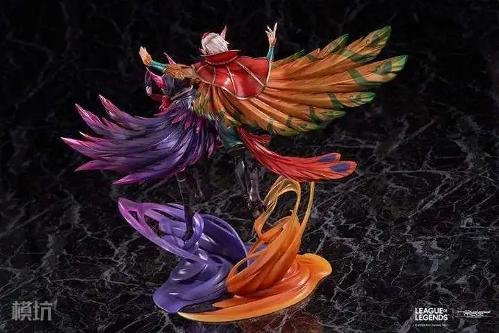 Оптовая продажа оригинальная аниме-фигурка Hobbymax League of Legends Luo Xia статуя Raken and Xayah