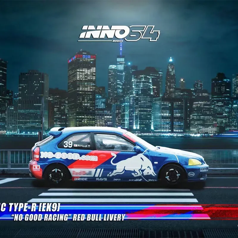 

PreSale INNO 1:64 JDM EK9 Коллекционная Миниатюрная модель гоночного быка