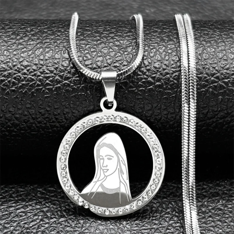 Женская цепочка с кулоном Дева Мария Гуадалупе ожерелье из нержавеющей стали