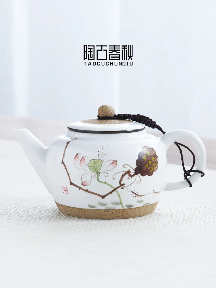 

Ceramic White Teapot Set China Charm Teapots Ceramic Tea Pot Container Kung Fu Tea Set Tea Infuser Tea Kettle Teapots BG50TS